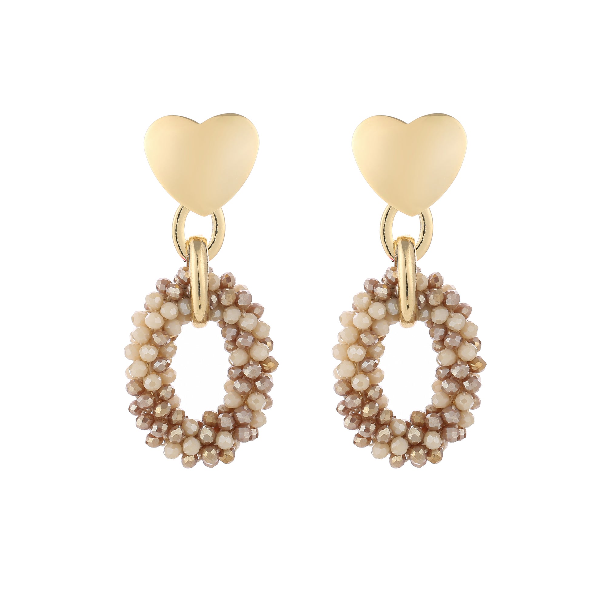 Beaded Love oorbellen