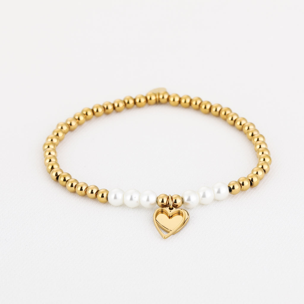 Kralen armband goud