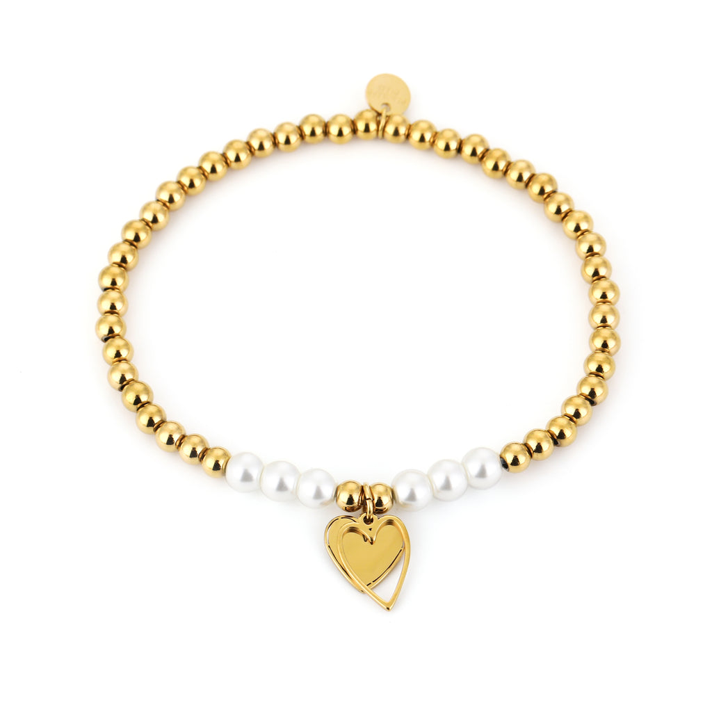 Kralen armband goud
